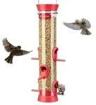 Vogelfutterstation 38cm mit 6 Anflugstangen Rot