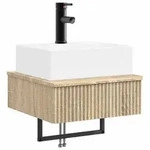 vidaXL Wandmontiertes Waschbecken Sonoma-Eiche 40 x 41 x 39 cm