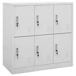 vidaXL Schlie&szlig;fachschrank Hellgrau 90x45x92,5 cm Stahl