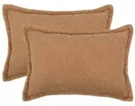 vidaXL Kissenbezug 2 pcs HOUTEN Beige 50 x 80 cm Boucl&eacute;