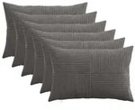 vidaXL Kissenbezug 6 pcs ALMELO Dunkelgrau 40 x 60 cm Cord