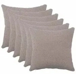 vidaXL Kissenbezug 6 pcs HEERLEN Hellgrau 40 x 40 cm Boucl&eacute;