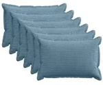 vidaXL Kissenbezug 6 stk. HOUTEN Blau 50 x 80 cm Cord