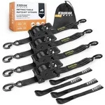 KODIAK STRAPS Automatik Spanngurte 50mm 3m mit S Haken | 1360KG Selbstaufrollend