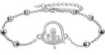 Armband Damen 925 Sterling Silber Tier Geschenkbox Katze Hund-B