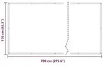 vidaXL Balkonsichtschutz Orange und Braun 110 x 700 cm Oxford-Stoff
