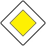 VKZ.306, 600x600mm Vorfahrtstra&szlig;e RAL-G&uuml;tezeichen Folie RA1