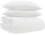 vidaXL Winterbettdecke mit Kissen 3 pcs Wei&szlig; Daunenfeder