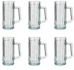Bierglas Bierkrug Ma&szlig;krug Bierseidel mit Schild 6er Set Biergl&auml;ser Gambrinus - 0 5