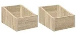 vidaXL LP Plattenbox 2 stk. Sonoma-Eiche 23 x 33 x 16 cm Holzwerkstoff