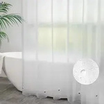 Duschvorhang 180x200 Transparent Wei&szlig; Wasserdicht, Anti-Schimmel mit