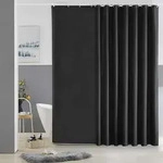 Duschvorhang &Uuml;berl&auml;nge Antibakteriell Wasserdicht Schwarz 275x180cm