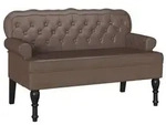 vidaXL Chesterfield Bank Braun 119,5 x 64,5 x 75 cm Kunstleder