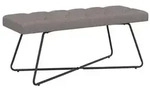 vidaXL Bank mit Knopfheftung Taupe 110 x 40 x 46 cm Stoff