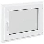 Kellerfenster RISOR Wei&szlig; 80 x 50 cm PVC und Glas