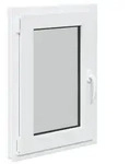 Kellerfenster RISOR Wei&szlig; 50 x 75 cm PVC und Glas