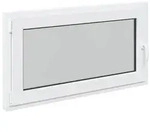 vidaXL Kellerfenster RISOR 110 x 70 cm PVC und Glas Wei&szlig;