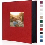 Fotoalbum Einsteckalbum 400 Taschen 10x15cm Leinen Rot 400 Pockets Rot