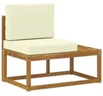 vidaXL Outdoor End Sofa Natur 91 x 63 x 73 cm Massivholz Akazie