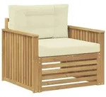 vidaXL Outdoor-Sofa Polyester Wei&szlig;