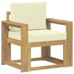 vidaXL 2 St&uuml;ck Outdoor-Sofagarnitur Polyester Wei&szlig; und Creme