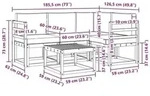 vidaXL Outdoor-Sofagarnitur mit Kissen 5 pcs Nat&uuml;rlich und Hellgrau