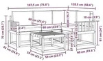 vidaXL Outdoor-Sofagarnitur mit Kissen 5 pcs Nat&uuml;rlich und Hellgrau