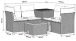 vidaXL Sofa Set 6 stk. Beige und Cremewei&szlig; Polyrattan und Stahl