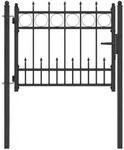 vidaXL Zauntor HORST 100 x 75 cm Metall Schwarz Abschlie&szlig;bar