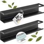 Gew&uuml;rzregal 2er Set Schwarzes Metallregal Gew&uuml;rzgl&auml;ser Ankerkraut