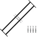 vidaXL Fenstergitter 115 x 30 cm Pulverbeschichteter Stahl Schwarz