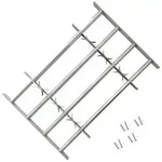 vidaXL Fenstergitter Verstellbar mit 4 Querst&auml;ben 1000-1500 mm