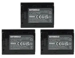 EXTENSILO 3x Akku kompatibel mit Sony ZV-E10 II, ZV-E10M2, ILME-FX2A, ILME-FX3A,