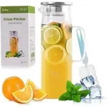 Karaffe Glas Deckel 1 Liter 35 Unzen Wasserkrug 1000 ml