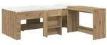 vidaXL Hochbett mit Schreibtisch f&uuml;r Kinder 2 Stk. Artisan-Eiche