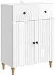 vidaXL Sideboard Hochglanz Wei&szlig; 66 x 34,5 x 90 cm Holzwerkstoff