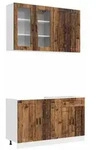 vidaXL K&uuml;cheneinheit PORTO 4 pcs Altholz Holzwerkstoff