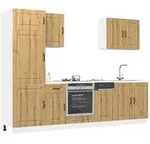 vidaXL 7-tlg. K&uuml;chenschrank-Set Kalmar Artisan-Eiche Holzwerkstoff