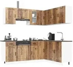 vidaXL 11-tlg. K&uuml;chenschrank-Set Kalmar Altholz-Optik Holzwerkstoff