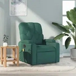 vidaXL Massagesessel Dunkelgr&uuml;n Stoff