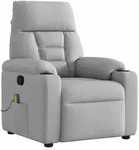 vidaXL Massagesessel Wolkengrau Stoff