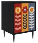 vidaXL Nachttisch ESSEN Schwarz Eichen-Optik 36 x 33 x 51 cm