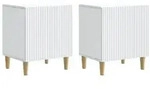 vidaXL Nachttisch 2 pcs Wei&szlig; 43 x 34,5 x 50 cm Holzwerkstoff