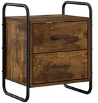vidaXL H&auml;ngender Nachttisch R&auml;uchereiche 40 x 30 x 50 cm Holzwerkstoff