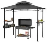 Grillpavillon mit Doppelschichtdach, 245 x 153 x 250 cm, Gartenpavillon