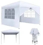 Pavillon 3x3m Wasserdicht Stabil Winterfest Faltpavillon mit 4 Seitenteilen und