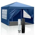 Pavillon 3x3 m,Faltpavillon,Wasserdicht Stabil Winterfest UV Schutz 50+,420D