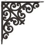 vidaXL Wandregalhalterungen 12 stk. Antikbraun 24 x 24 x 3,5 cm Stahl