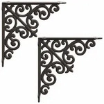 vidaXL Wandregalhalterungen 2 stk. Antikbraun 24 x 24 x 3,5 cm Stahl