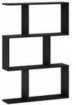 vidaXL Wandregal Schwarz Eichen-Optik 72 x 17 x 105 cm Holzwerkstoff